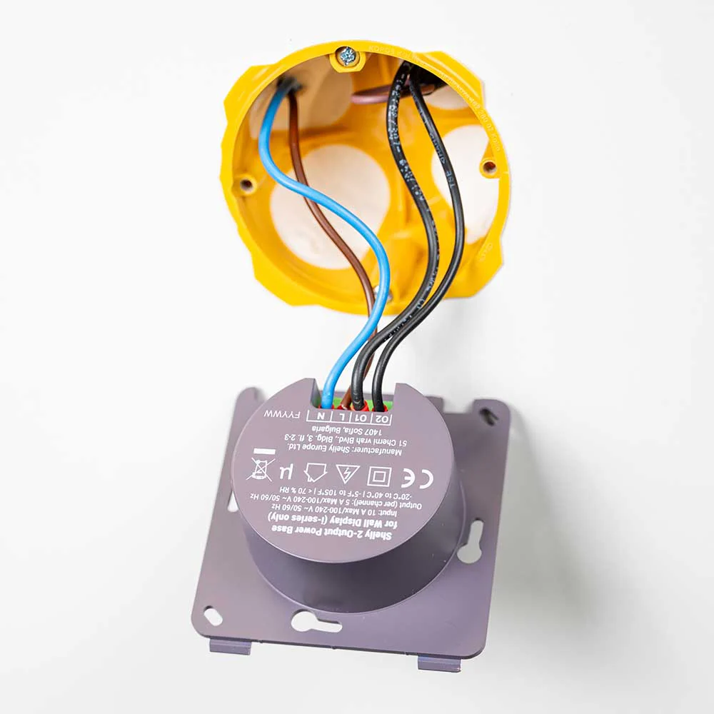Shelly 2-Output PowerBase f Wall Display - Image 4