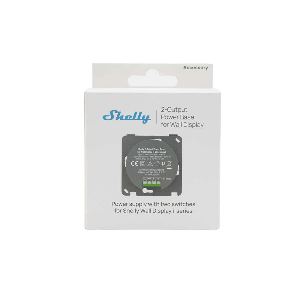Shelly 2-Output PowerBase f Wall Display - Image 5