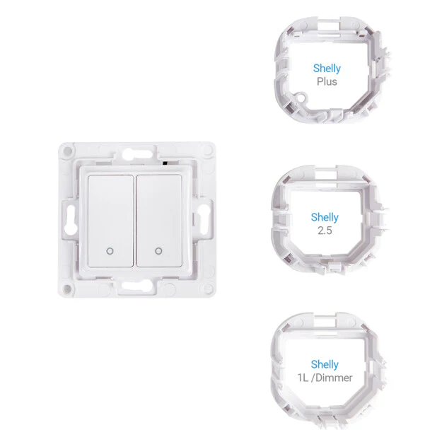 Shelly Wall Switch with 2 Buttons White - Image 2